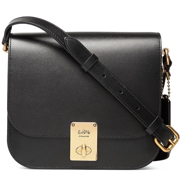 Coach Bags Coach Hutton Leather Saddle Bag In Black Poshmark